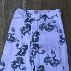 SheIn purple dragon mom jeans